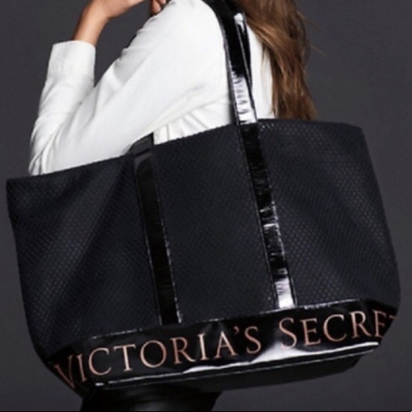 Victoria's Secret Handbags - Victoria’s Secret Black Mesh Large Tote
